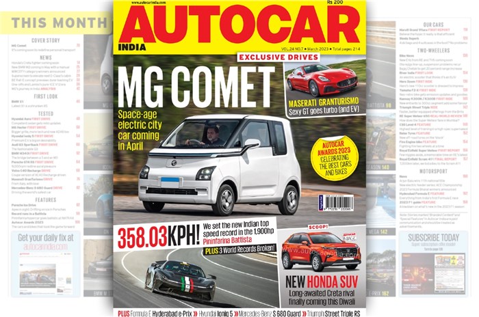 Autocar India March 2023 issue; MG Comet, Hyundai Ioniq